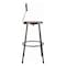 National Public Seating Blk Hardboard Stool Back, Stationary, 30 6230B-10 - alternate 3